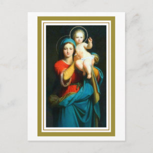 Mary Lifting Jesus Devotional Postcard