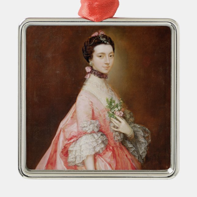 Mary Little, Later Lady Carr (oil on canvas) Metal Tree Decoration (Front)