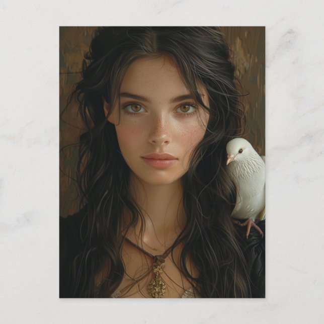 Mary Magdalene and a Dove Postcard (Front)