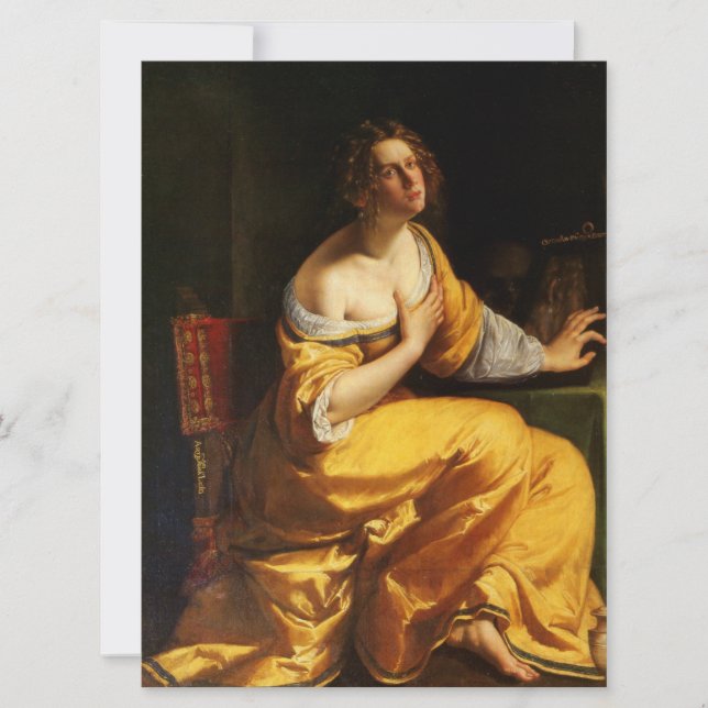 Mary Magdalene (by Artemisia Gentileschi) Card (Front)