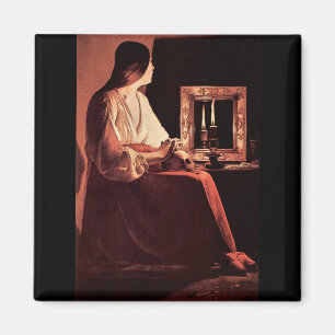 Mary Magdalene by Georges de La Tour Magnet