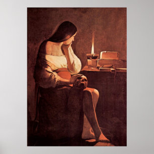 Mary Magdalene by Georges de La Tour Poster