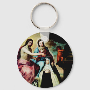Mary Magdalene de Pazzi by Pedro de Moya Key Ring