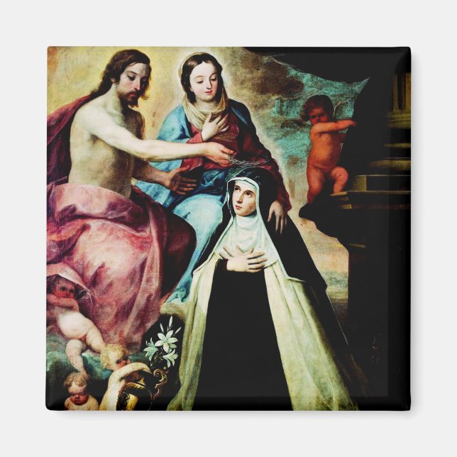 Mary Magdalene de Pazzi by Pedro de Moya Magnet (Front)