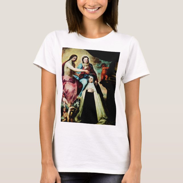 Mary Magdalene de Pazzi by Pedro de Moya T-Shirt (Front)