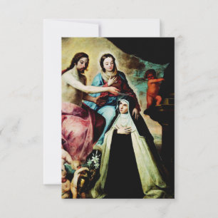 Mary Magdalene de Pazzi by Pedro de Moya Thank You Card