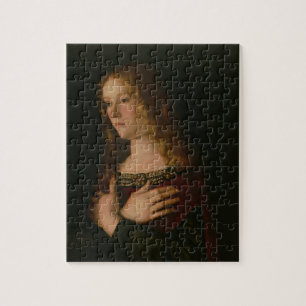 Mary Magdalene, detail from the Virgin and Child w Jigsaw Puzzle