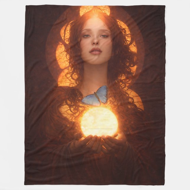 Mary Magdalene Fleece Blanket (Front)