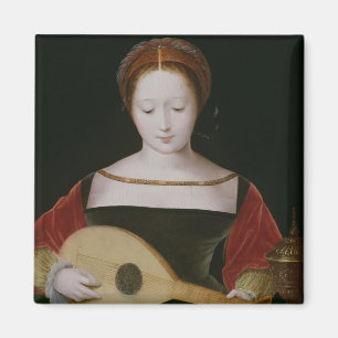Mary Magdalene Playing a Lute Magnet
