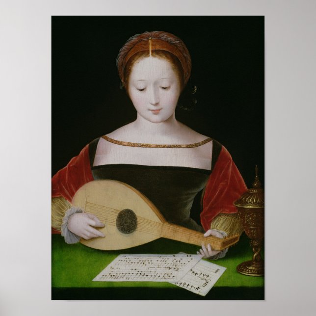 Mary Magdalene Playing a Lute Poster (Front)
