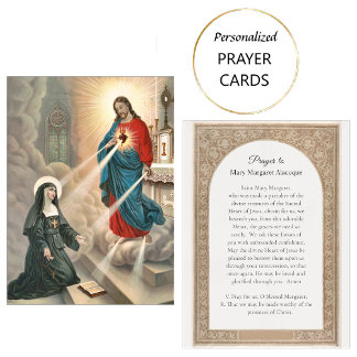 Mary Margaret Alacoque Roman Catholic Prayer Card 