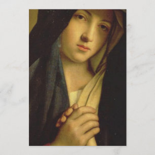 Mary Mother Of Jesus - The Madonna In Sorrow Invitation
