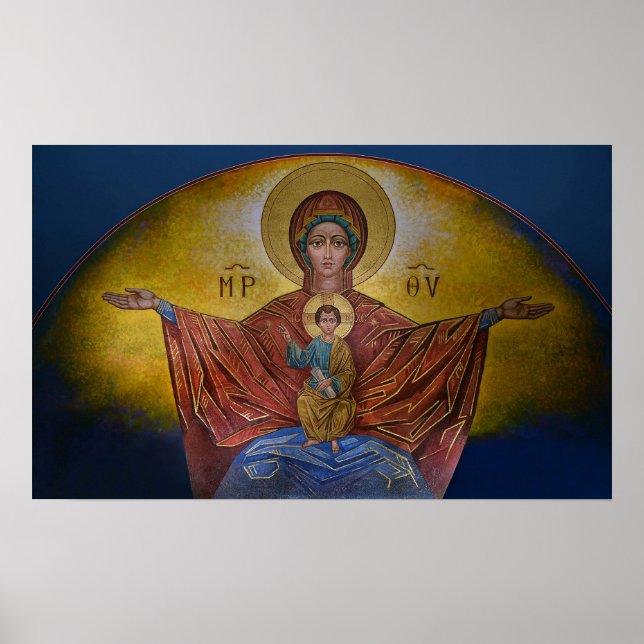 Mary, mother of Jesus, Theotokos Poster (Front)