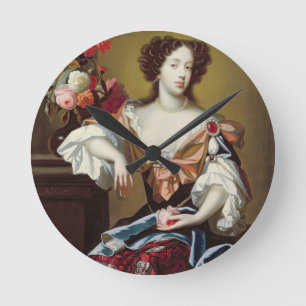 Mary of Modena (1658-1718), c.1680 (oil on canvas) Round Clock