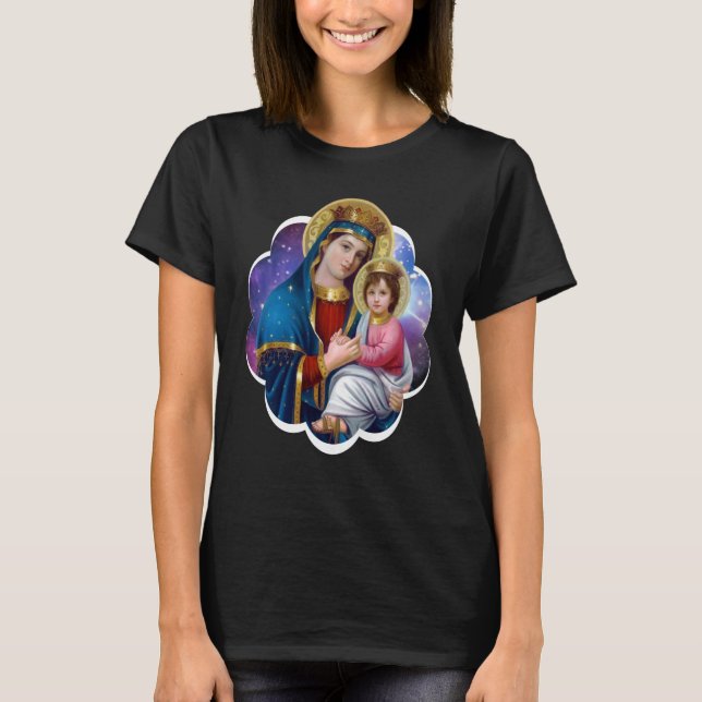 Mary Our Lady of Perpetual Help Mother of God T-Shirt (Front)