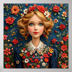 Mary Poppins cartoon art Poster