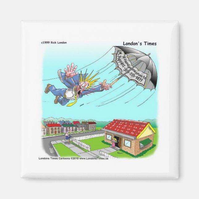 Mary Poppins Umbrella Funny Gifts Tees Etc Magnet (Front)