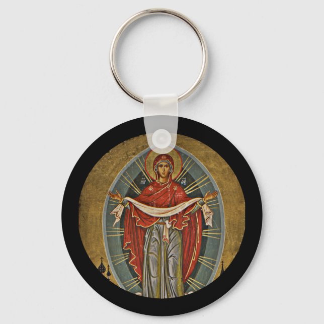 Mary Protector Theotokos Key Ring (Front)