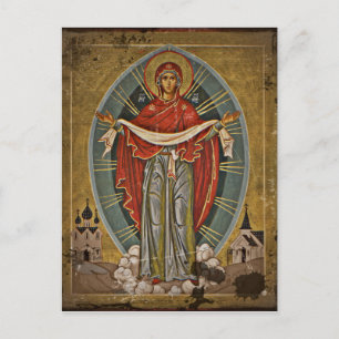 Mary Protector Theotokos Postcard