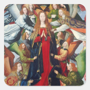 Mary, Queen of Heaven, c. 1485- 1500 Square Sticker