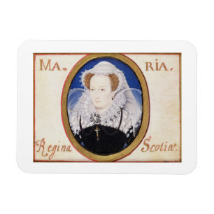 Mary Queen of Scots (1542-87) (gouache on vellum) Magnet