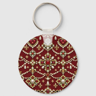 Mary Queen of Scots Inspired Design Magical Jewels Key Ring