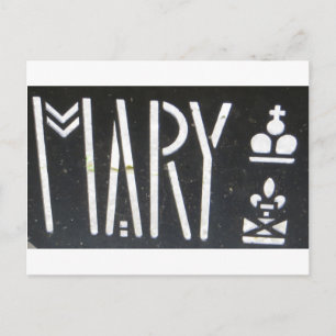 Mary Queen of Scots logo in fence at Provand's Lor Postcard
