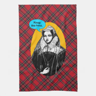 Mary Queen of Scots Stuart Tartan Tea Towel