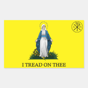 Mary: Serpent Crusher Rectangular Sticker