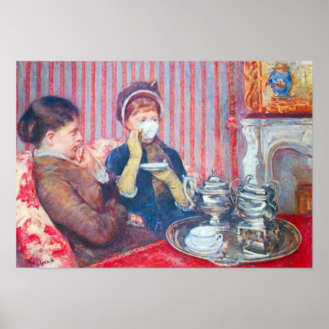 Mary Stevenson Cassatt-A cup of tea Poster (Front)