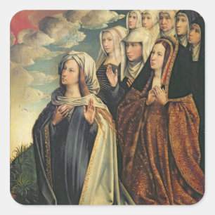 Mary the Mediator with Joanna the Mad Square Sticker