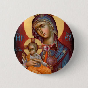 Mary - THEOTOKOS 6 Cm Round Badge