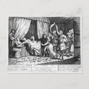 Mary Toft, apparently giving birth to rabbits Postcard
