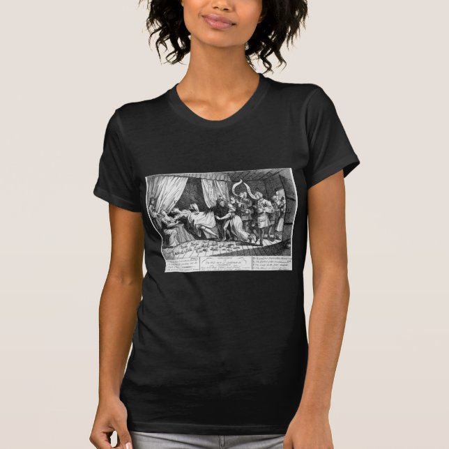 Mary Toft, apparently giving birth to rabbits T-Shirt (Front)
