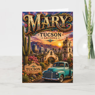 Mary Tucson Arizona Personalised Southwestern Card