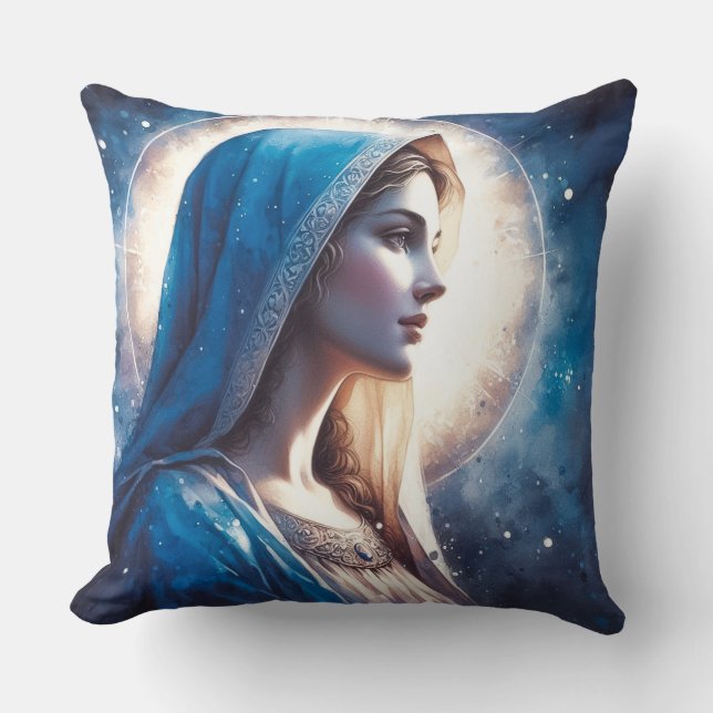 Mary Virgin Jesus  Cushion (Front)