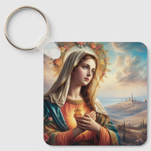 Mary Virgin Jesus Key Ring