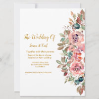MARY Watercolor Rose Emerald Green Wedding