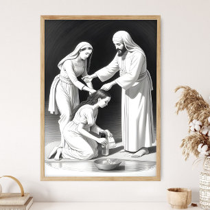 Mary with Alabaster Flask, John 12_3, Jesus Art Poster