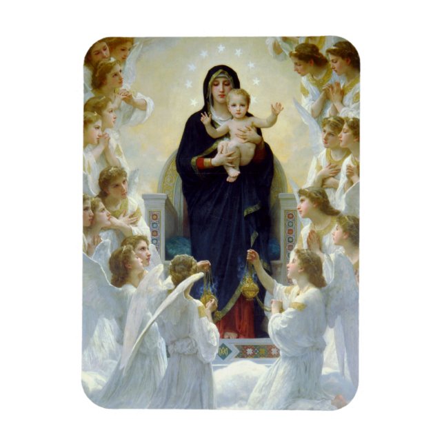Mary with Angels - Regina Angelorum Magnet (Vertical)