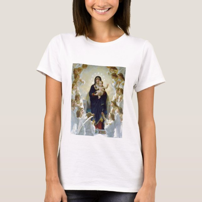Mary with Angels - Regina Angelorum T-Shirt (Front)