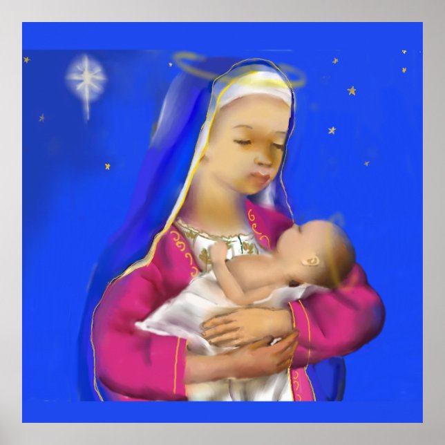 Mary With Jesus Poster (Front)