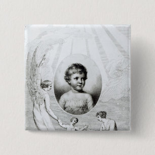 Mary Wollstonecraft Shelley as a child 15 Cm Square Badge