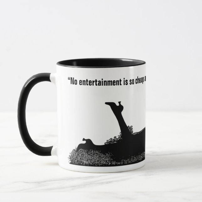 Mary Wortley Montagu Quote on Reading Mug (Left)