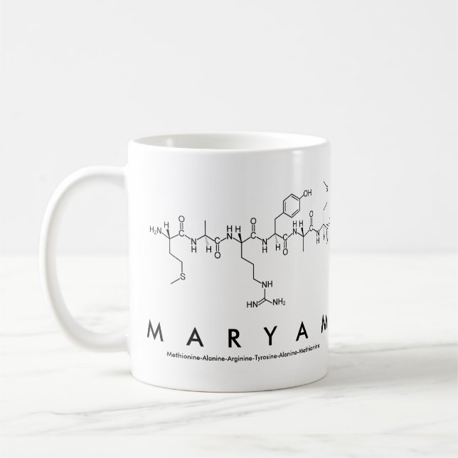 Maryam peptide name mug (Left)
