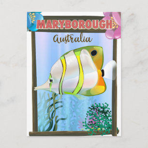 Maryborough Australia Tropical travel poster Postcard