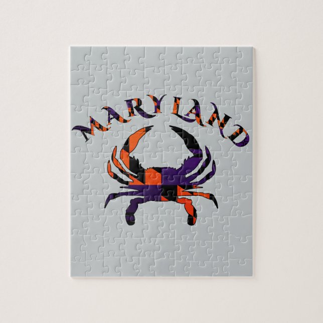 Maryladn Crab Flag Orange and Purple Jigsaw Puzzle (Vertical)
