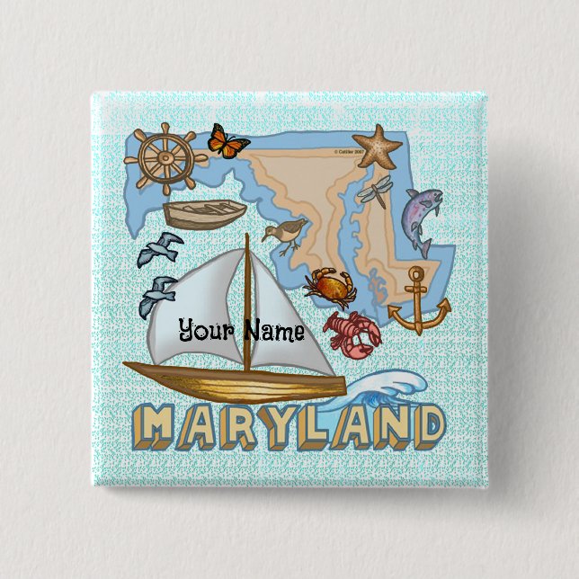 Maryland  15 cm square badge (Front)