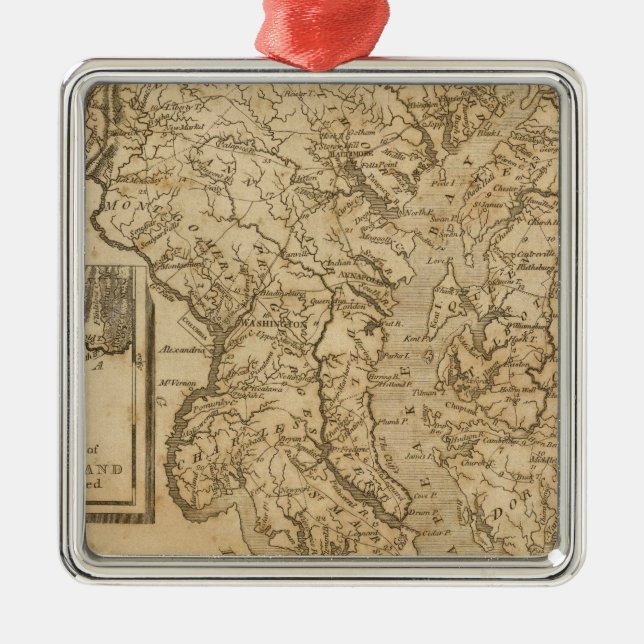 Maryland 3 metal tree decoration (Front)