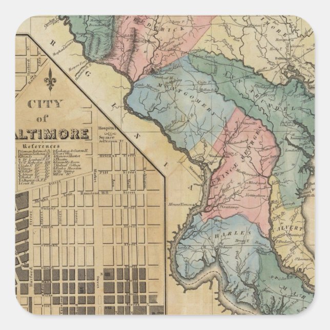 Maryland 8 square sticker (Front)